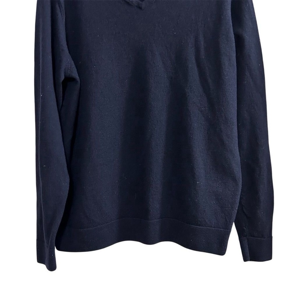 Nordstrom‎ Men’s V neck long sleeve blue soft warm 100% merino wool XXL tall - Picture 4 of 8